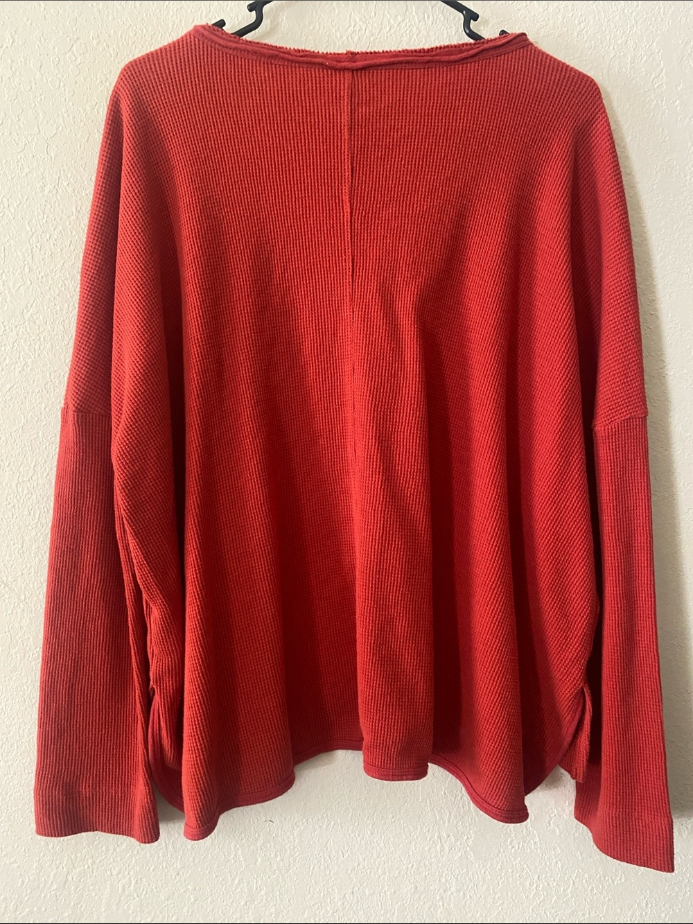 Anthropologie Red Waffle Knit Sweater - Picture 7 of 10